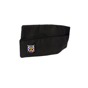 Military Garrison Flight Cap Black w/ Where Eagles Dare Pin Uniform Size 7 1/4